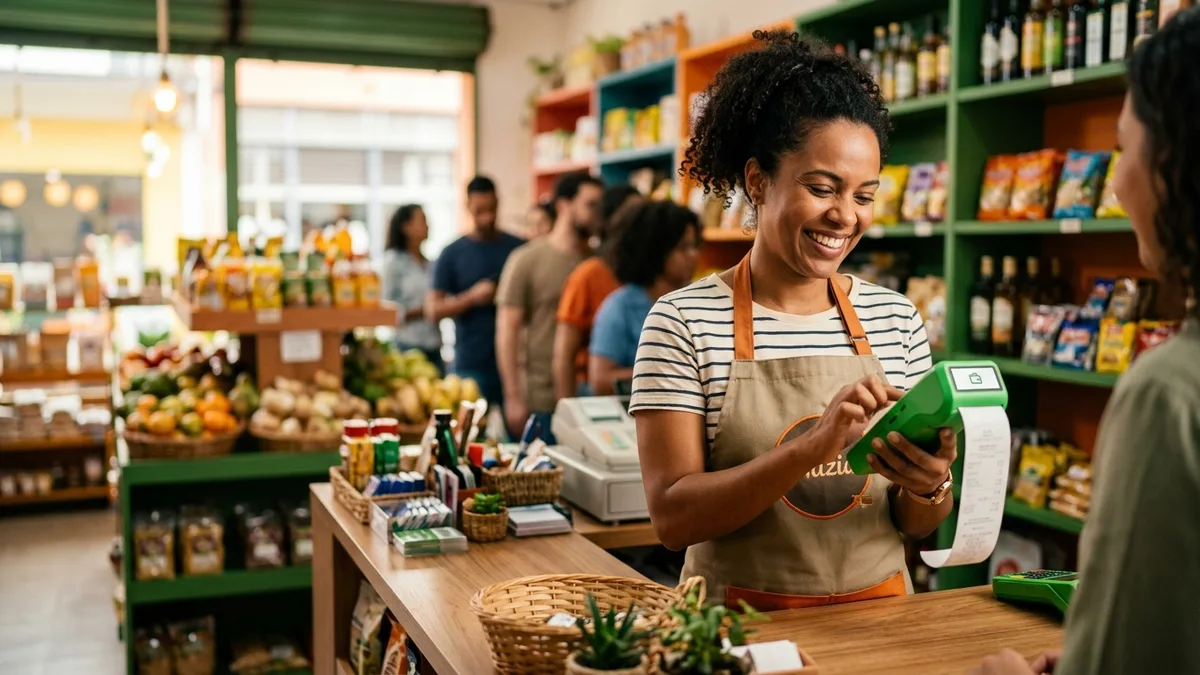 Maquininha para mercadinho: imprime e aguenta a fila