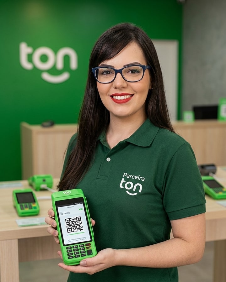 Nani, parceira credenciada Renda Ton, especialista em maquininha Ton